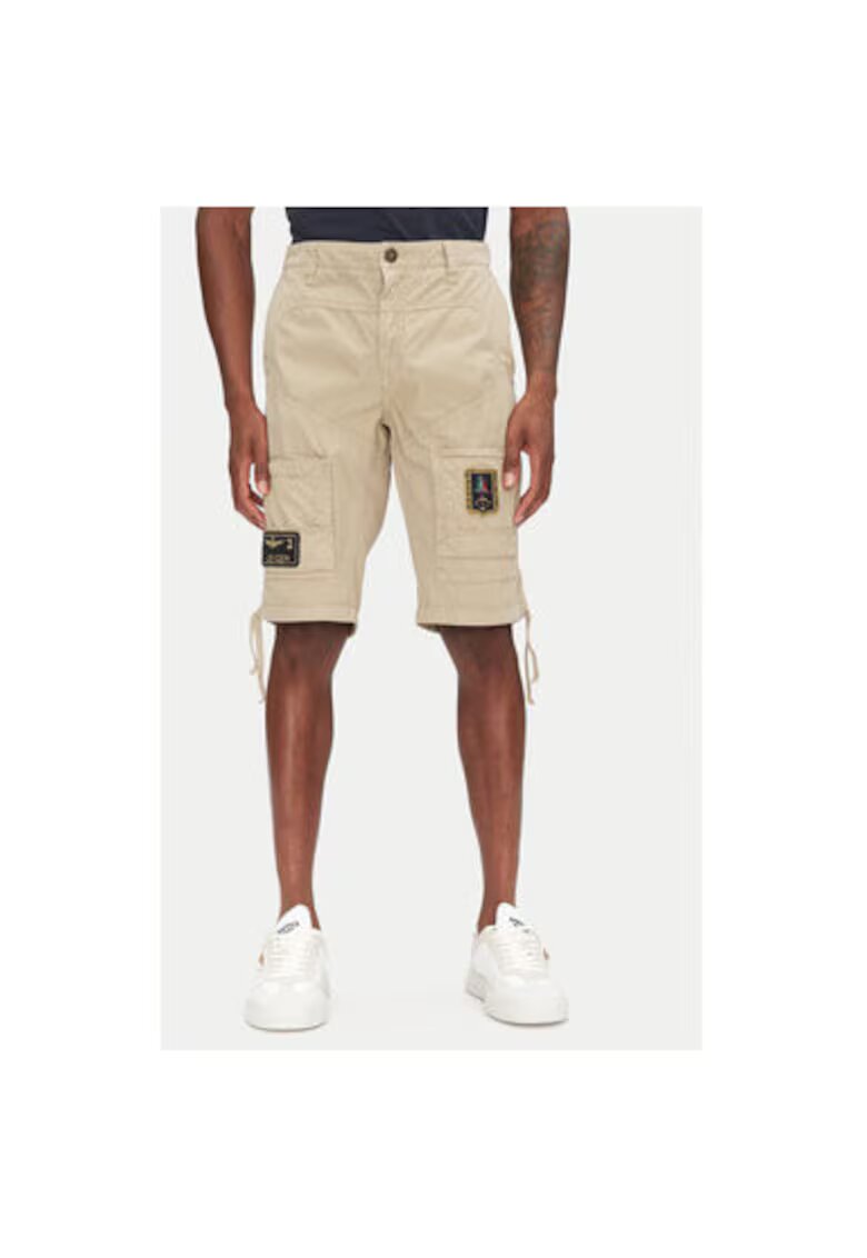 Aeronautica Militare Pantaloni scurti barbati 251BE041CT1122 - Bumbac - Bej - Bej