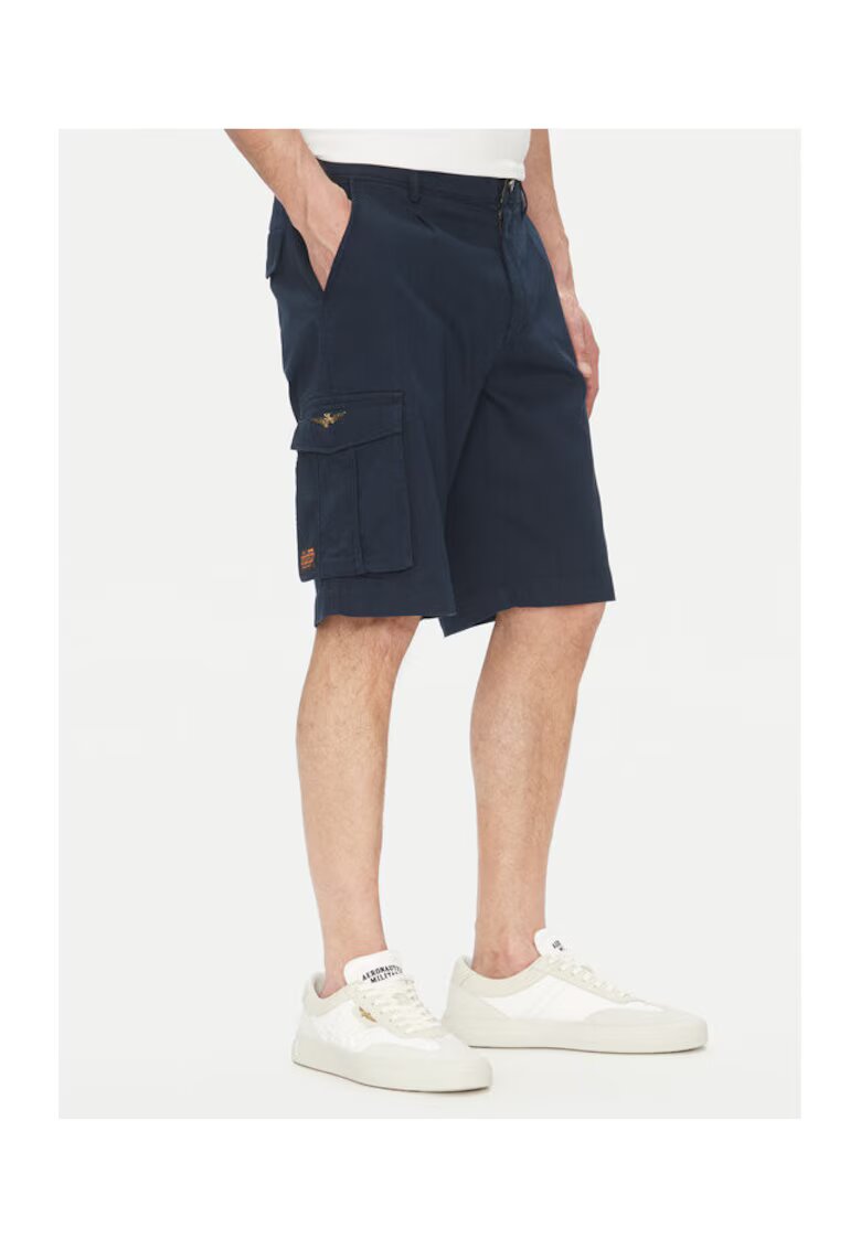Aeronautica Militare Pantaloni scurti barbati 251BE256CT3511 - Bumbac - Bleumarin - Bleumarin