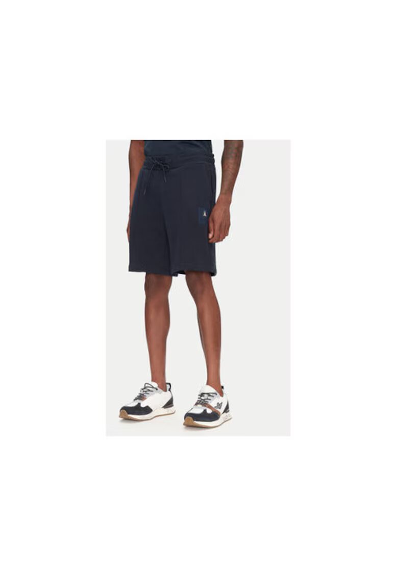 Aeronautica Militare Pantaloni scurti sport barbati 251BF020F584 - Bumbac/Poliester - Bleumarin - Bleumarin