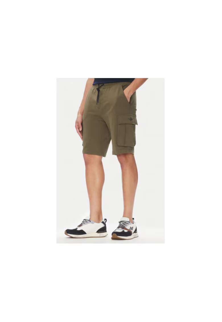 Aeronautica Militare Pantaloni scurti sport barbati 251BF025F459 - Bumbac/Elastan - Kaki - Kaki