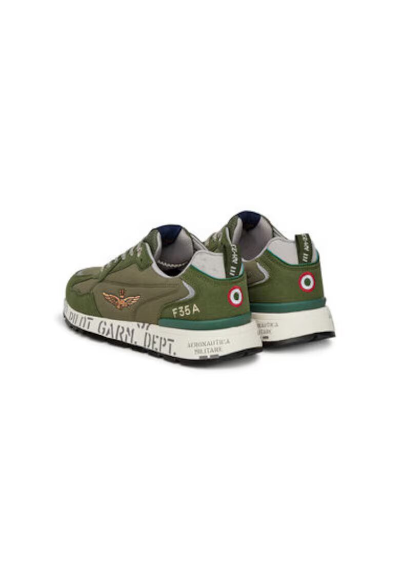 Aeronautica Militare Pantofi sport barbati - 251SC276CT3332 - Textil - Verde - Verde