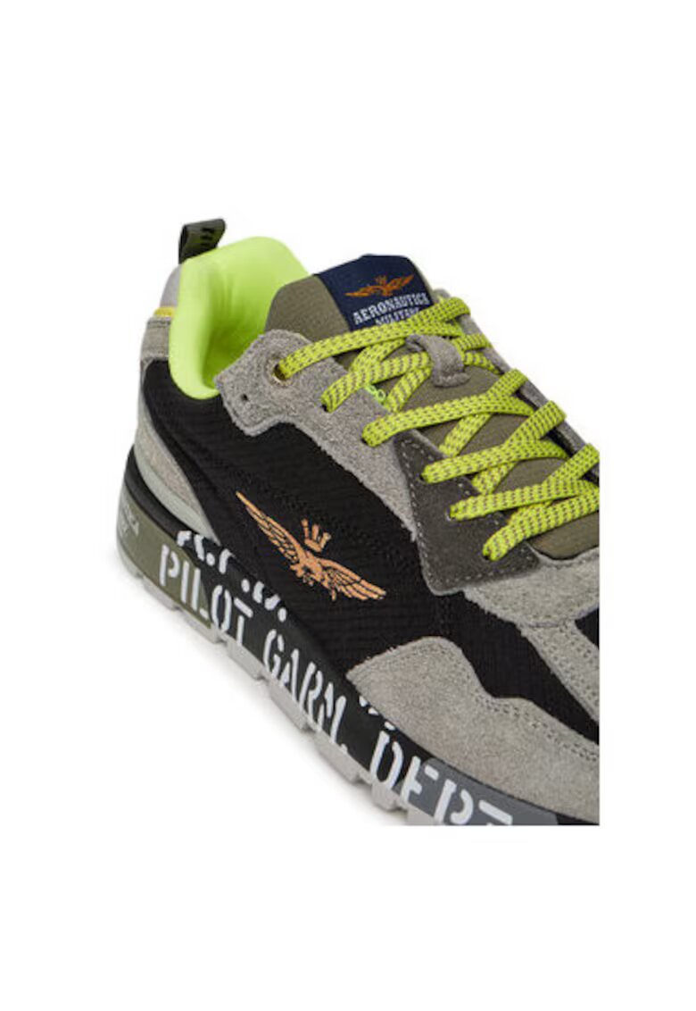 Aeronautica Militare Pantofi sport barbati - 251SC276CT3546 - Textil - Gri - Gri
