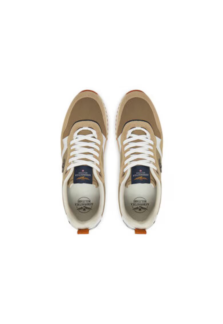 Aeronautica Militare Pantofi sport barbati - 251SC283CT3544 - Piele naturala - Bej