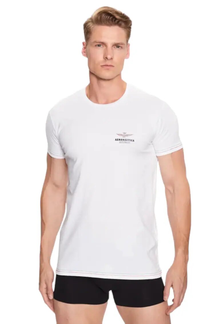 Aeronautica Militare Tricou barbati cu aplicatie logo - Aerronautica Militare - Alb