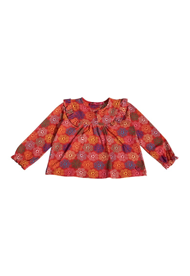 Agatha Ruiz de la Prada Bluza cu imprimeu si guler Peter Pan - Multicolor