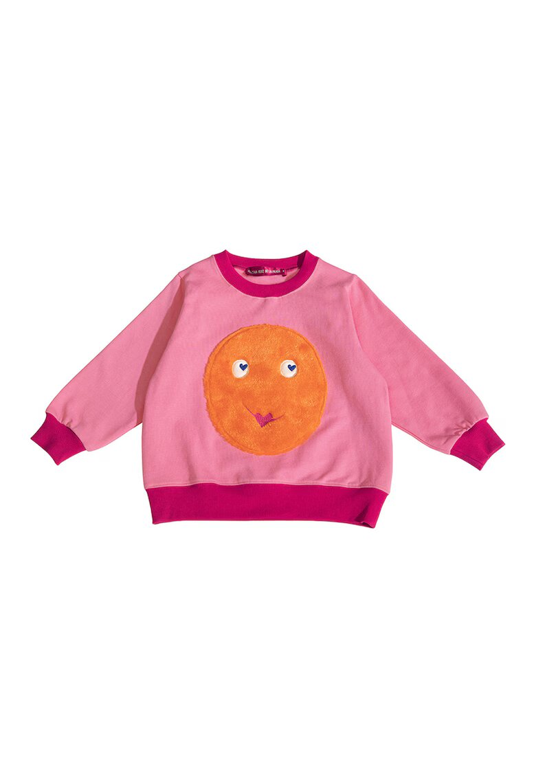Agatha Ruiz de la Prada Bluza de trening cu decolteu la baza gatului si design grafic - Fucsia
