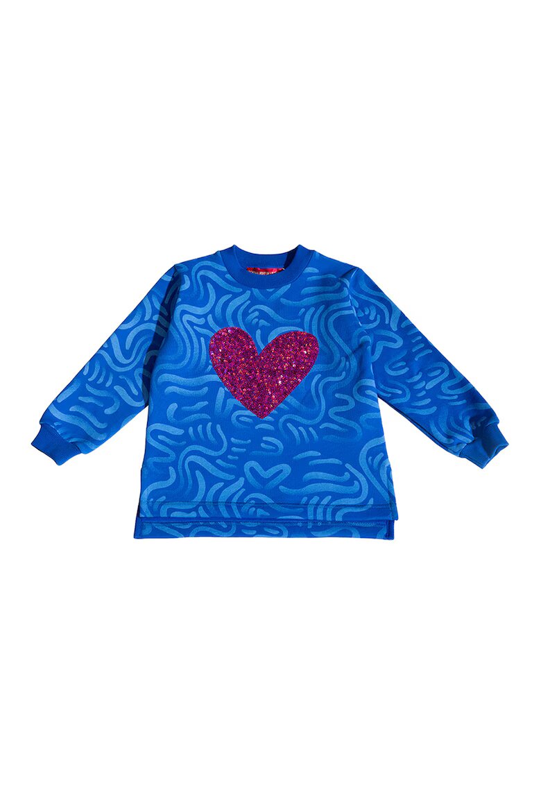Agatha Ruiz de la Prada Bluza de trening cu decolteu la baza gatului si maneci lungi - Albastru