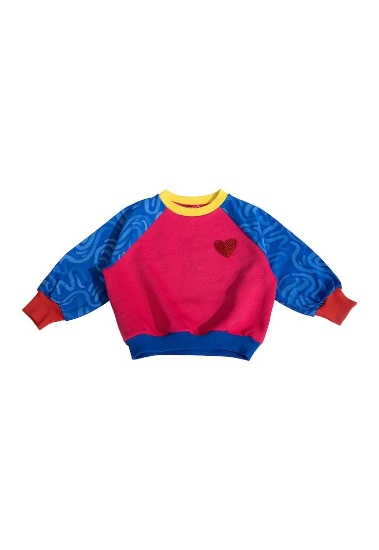 Agatha Ruiz de la Prada Bluza de trening cu decolteu la baza gatului si maneci lungi - Multicolor