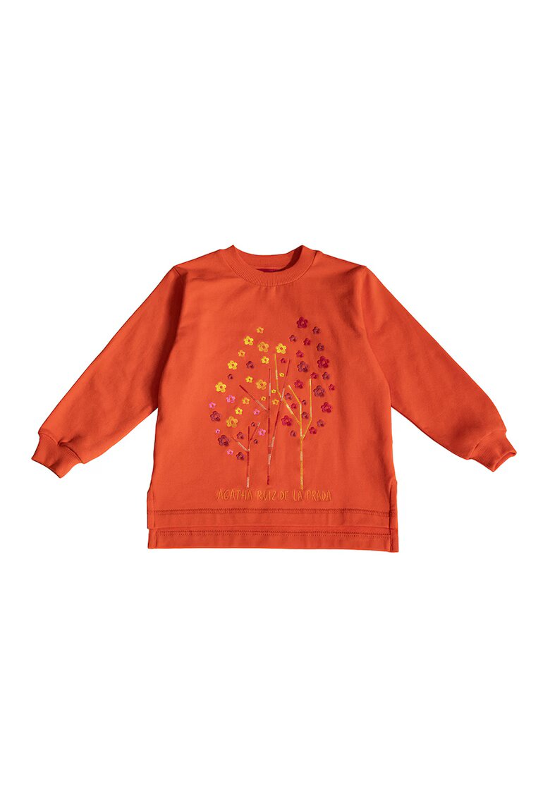 Agatha Ruiz de la Prada Bluza de trening cu design grafic si logo - Coral