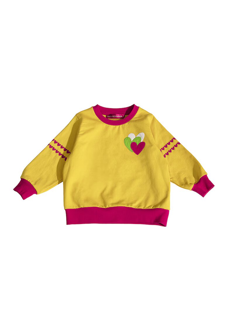Agatha Ruiz de la Prada Bluza de trening din amestec de bumbac cu design grafic - Galben sofran