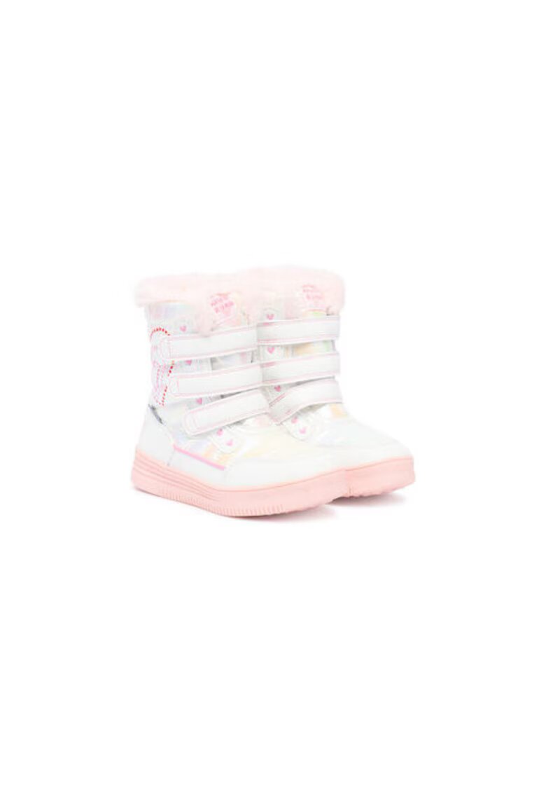 Agatha Ruiz de la Prada Ghete de zapada pentru fete - 305467119 - piele ecologica - alb/roz