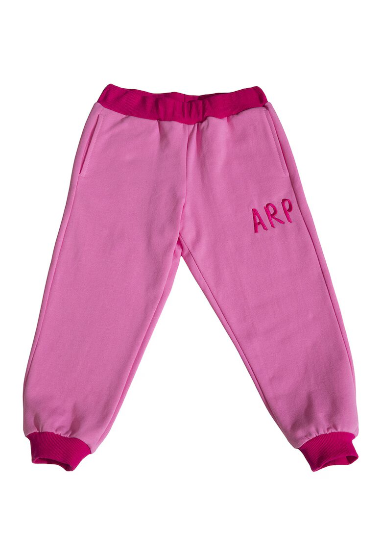 Agatha Ruiz de la Prada Pantaloni sport din amestec de bumbac cu logo - Fucsia