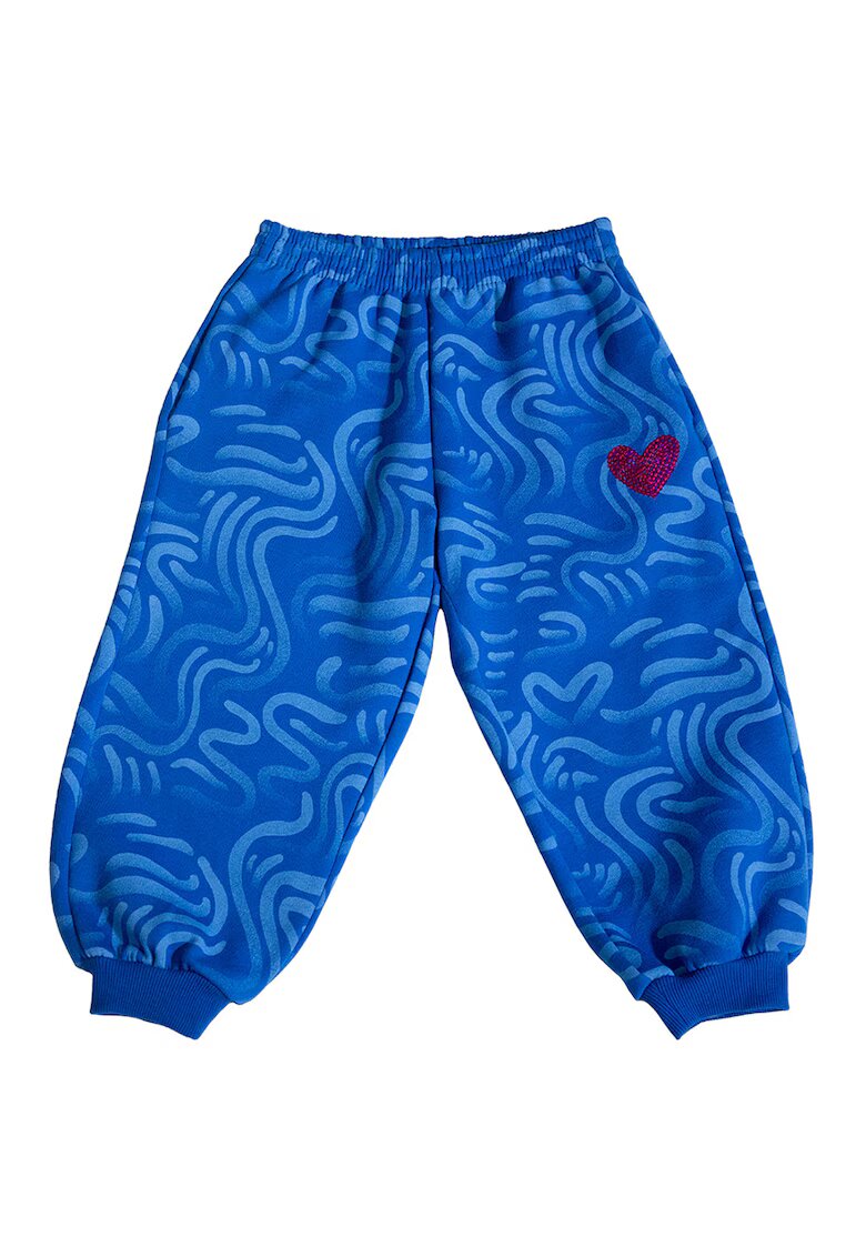 Agatha Ruiz de la Prada Pantaloni sport lejeri cu model - Albastru
