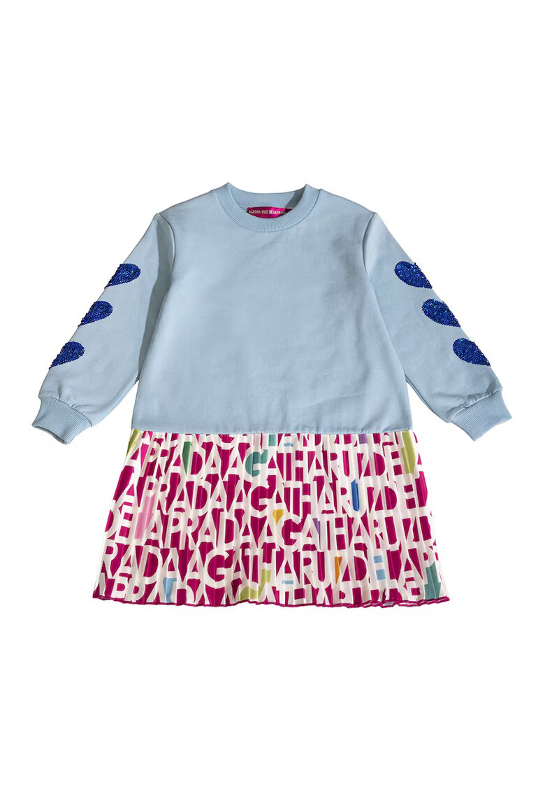 Agatha Ruiz de la Prada Rochie cu imprimeu si maneci lungi - Multicolor