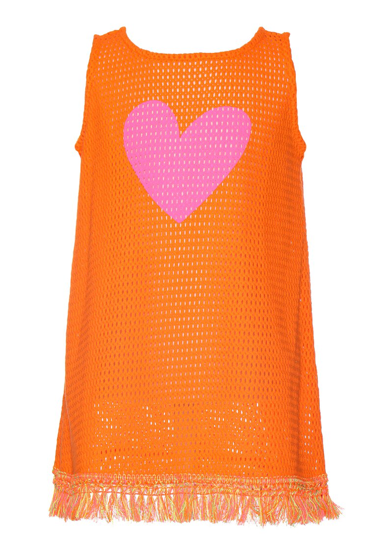 Agatha Ruiz de la Prada Rochie de plasa cu inimi - Portocaliu