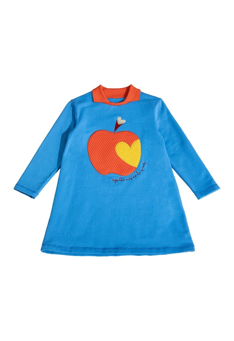 Agatha Ruiz de la Prada Rochie dreapta cu maneci lungi - Rosu/Galben/Albastru