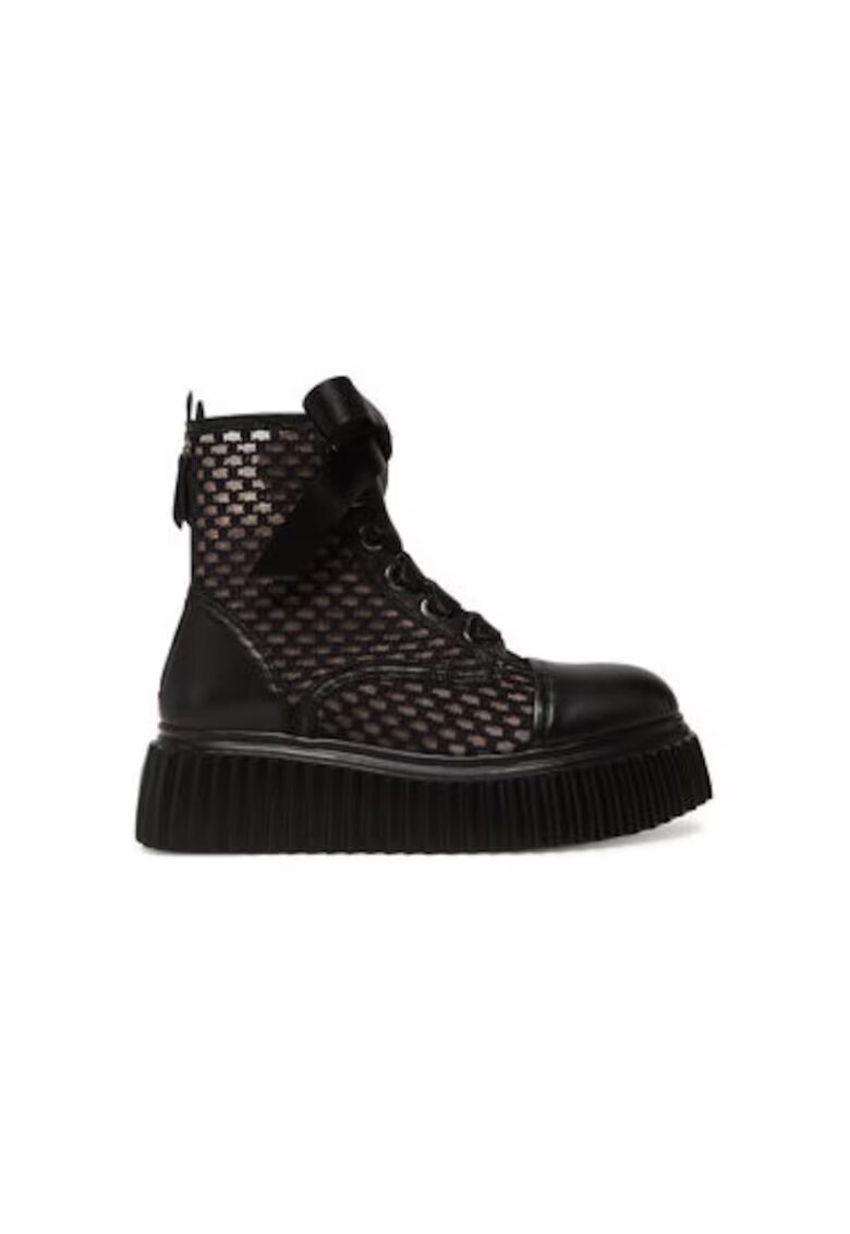 AGL Botine dama D751563PGKK7760 - Piele naturala - Negru - Negru