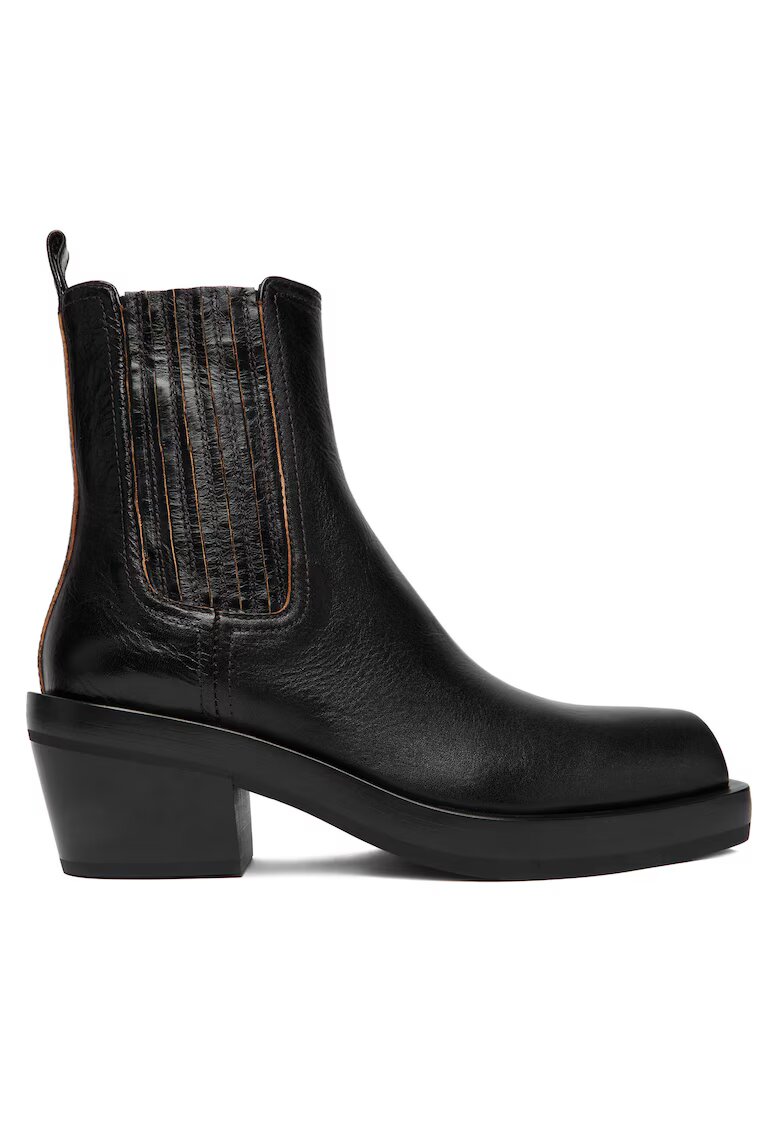 AGL Botine dama D775508PGAMAZZ0000 - Piele naturala - Negru