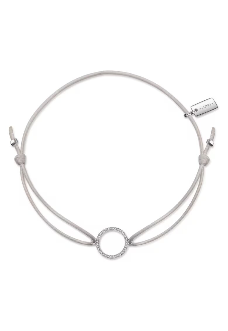 AILORIA Bratara ajustabila cu element rotund si zirconia Laure 29243 - Argintiu