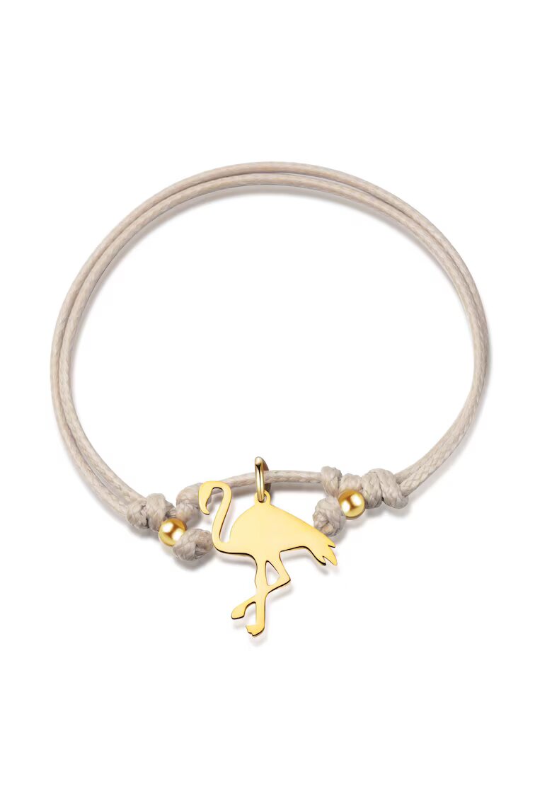 AILORIA Bratara-snur cu talisman flamingo Flamant - Auriu