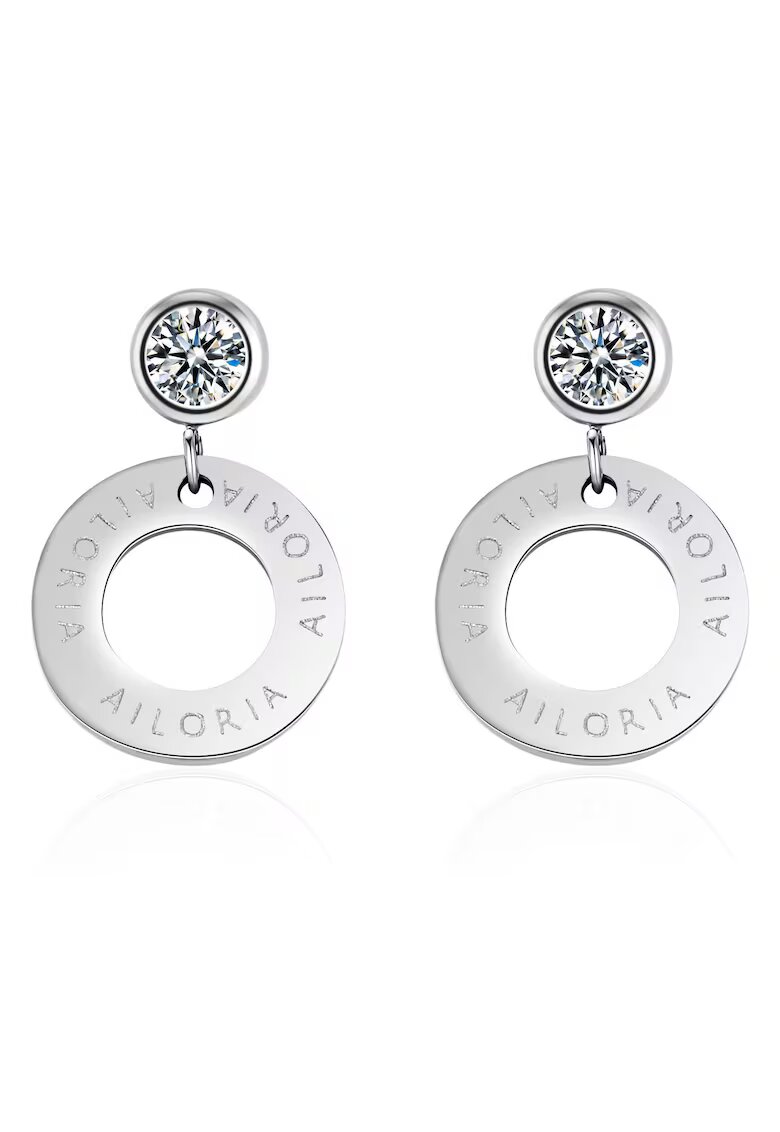 AILORIA Cercei decorati cu cristale zirconia Agathe - Argintiu