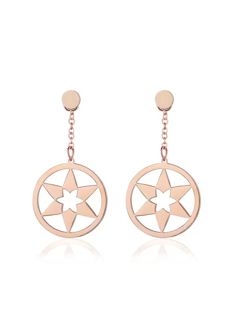 AILORIA Cercei drop de otel inoxidabil - Auriu rose