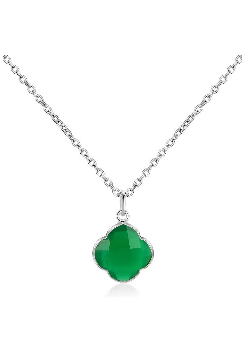 AILORIA Colier de argint veritabil 925 decorat cu onyx verde CAPUCINE 29571 - Argintiu