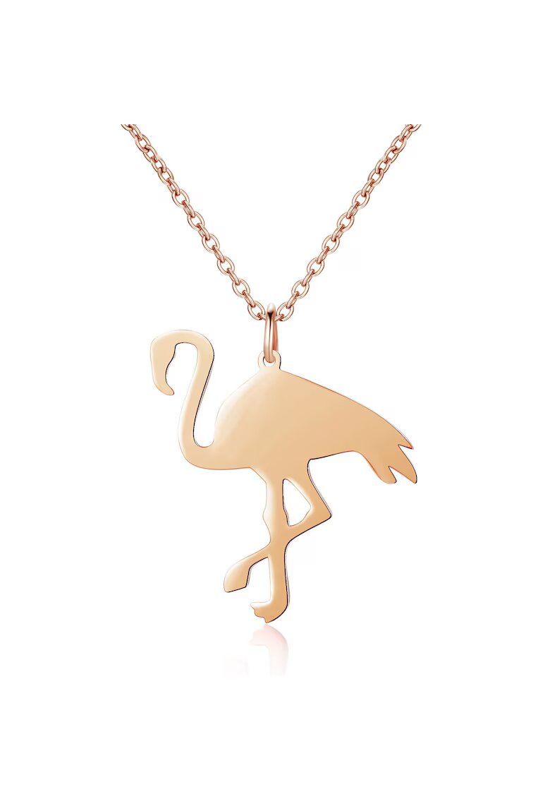AILORIA Colier de argint veritabil decorat cu pandantiv in forma de flamingo Flamant - Auriu rose