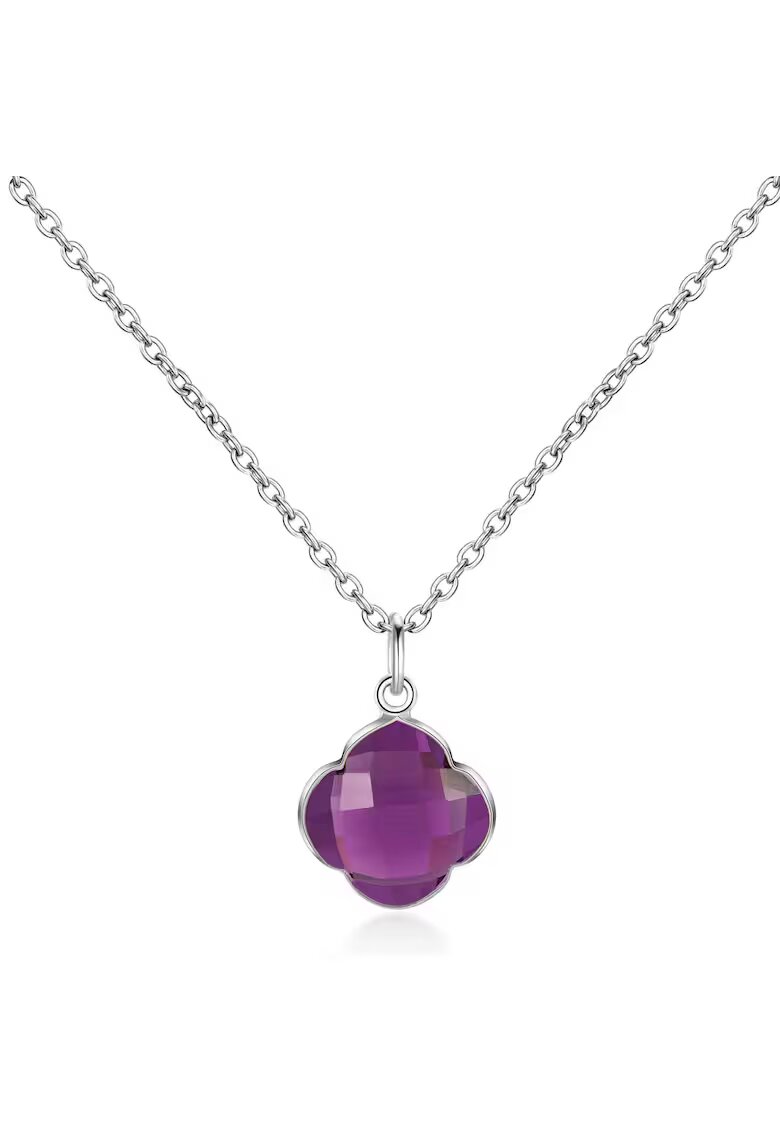 AILORIA Colier de argint veritavil 925 decorat cu padantiv ametist CAPUCINE 29563 - Argintiu