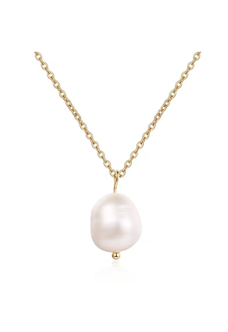 AILORIA Colier din argint placat cu aur si perla de apa dulce Sakura 2939918K - Auriu