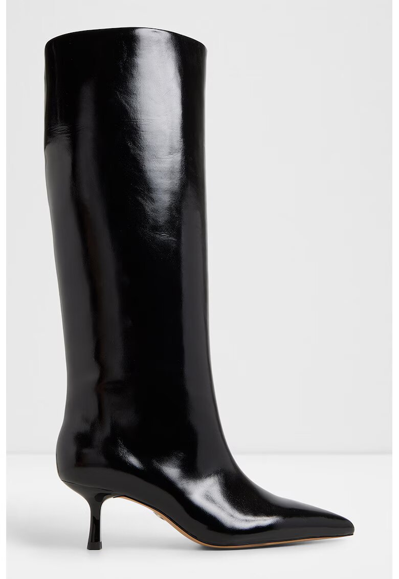 Aldo Cizme medii pull-on din piele ecologica lacuita Selora - Negru