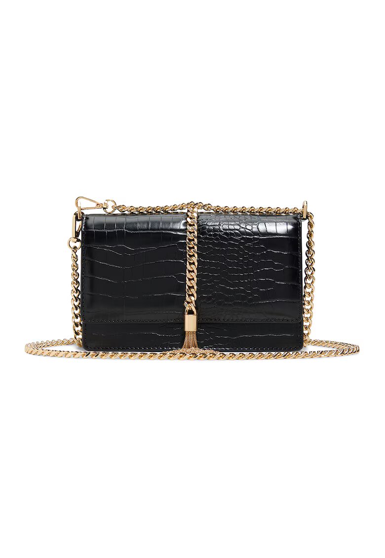 Aldo Geanta crossbody cu bareta din lant Lilitha - Negru