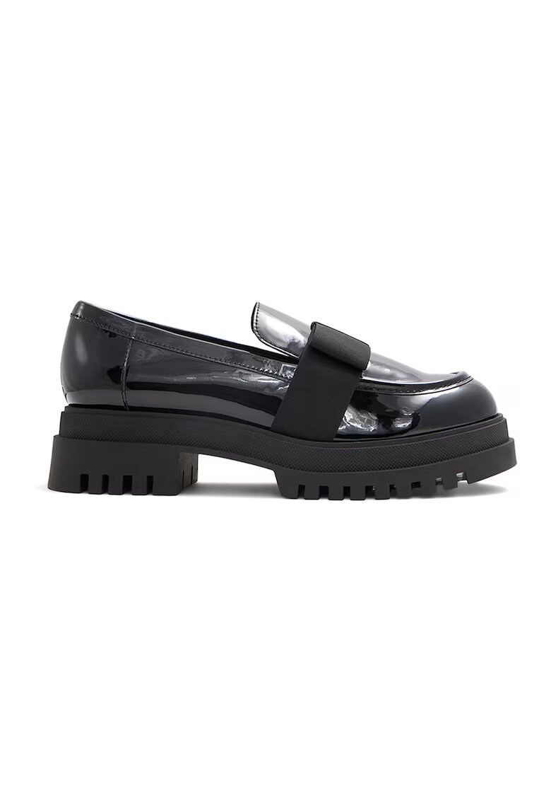 Aldo Pantofi loafer de piele ecologica lacuita Theatric - Negru