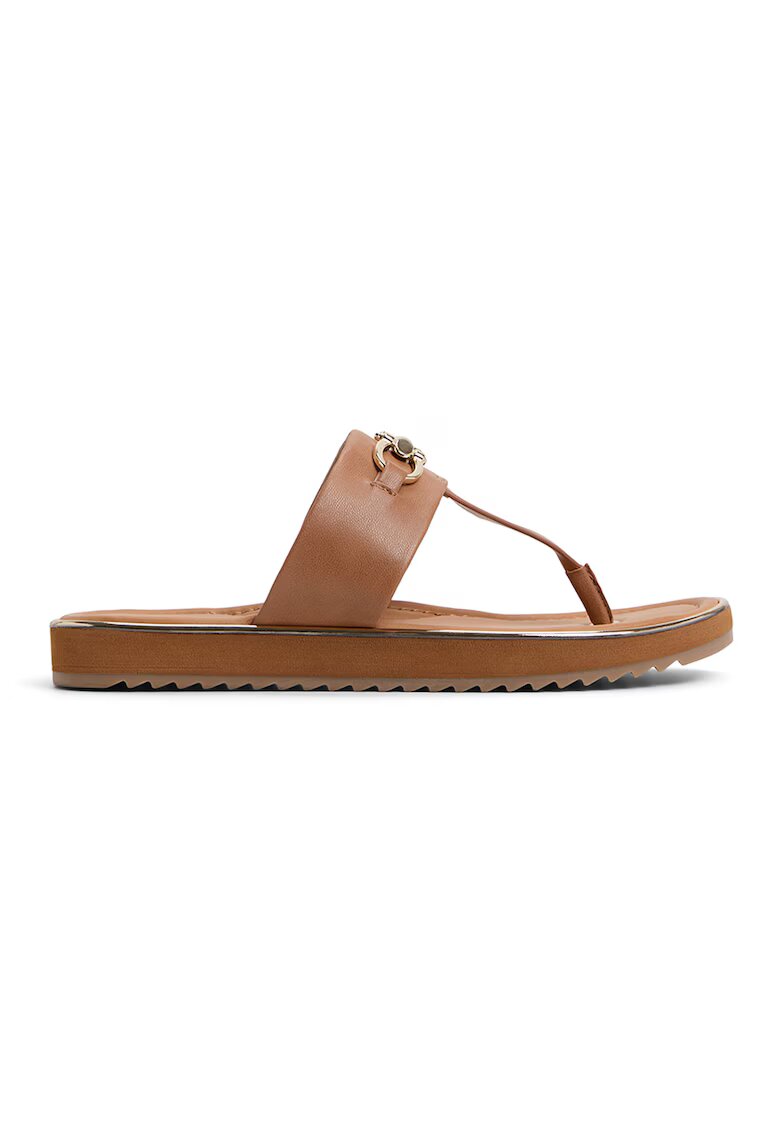 Aldo Papuci flip-flop de piele ecologica Lajolla - Maro