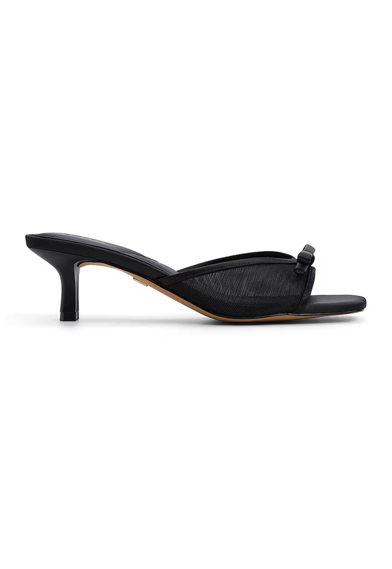 Aldo Sandale cu toc si funda decorativa Begoniaa - Negru