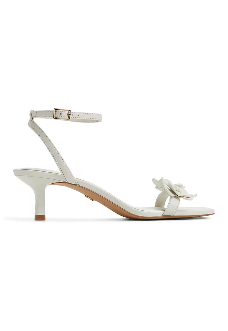 Aldo Sandale de piele cu toc kitten Daisyrose - Alb