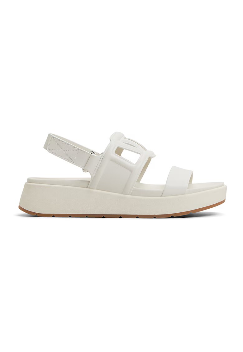 Aldo Sandale flatform de piele Onuvia - Alb murdar