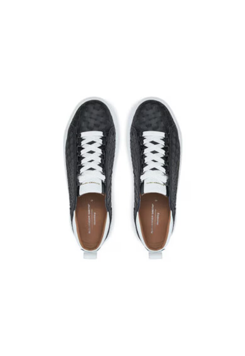 Alexander Smith Pantofi sport barbati - ASBBWYM - Piele naturala - 42 EU - Alb/Negru - Alb/Negru