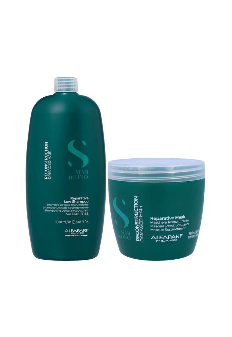 Alfaparf Milano Pachet pentru par deteriorat - Reconstruction Reparative - Sampon 1000 ml - Masca 500 ml