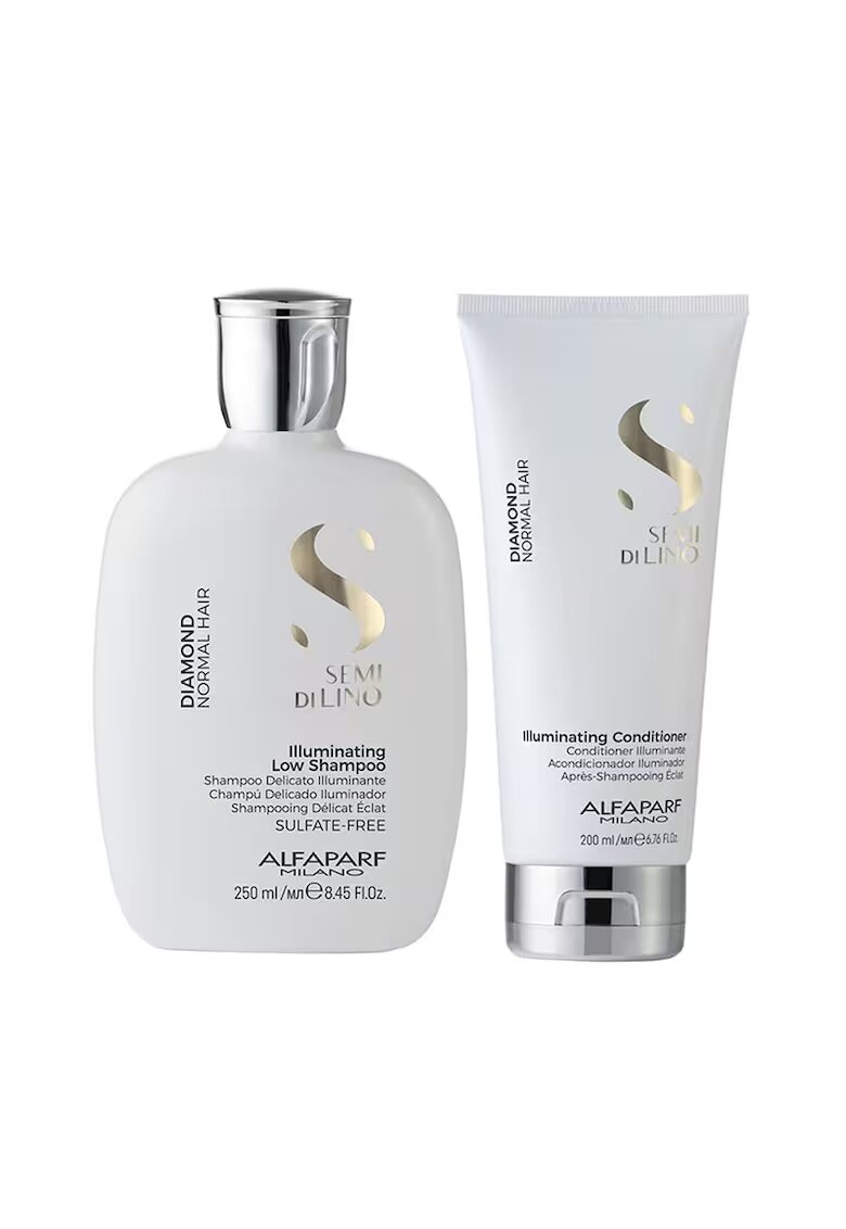 Alfaparf Milano Set Alfaparf Semi Di Lino Diamond Iluminating: 250 ml - Sampon + 200 ml - Balsam