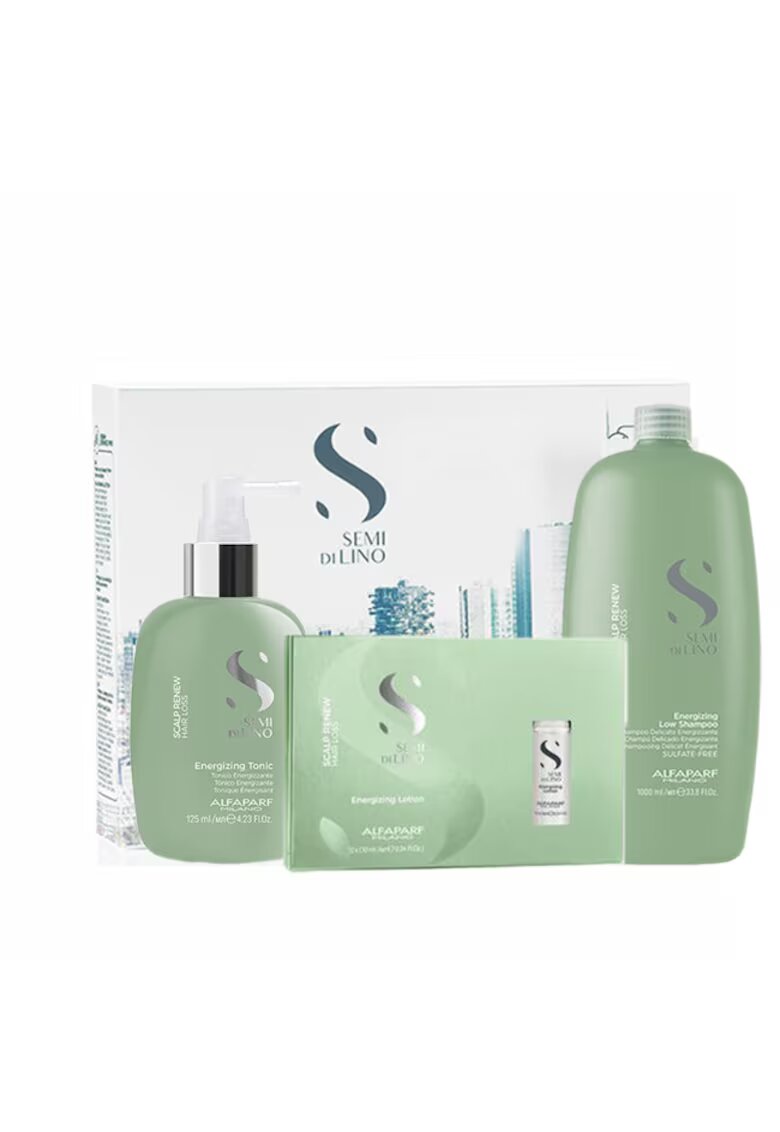 Alfaparf Milano Set anti-cadere Scalp Energizing Sampon 1000 ml - Tonic 125 ml - Lotiune 12x10 ml