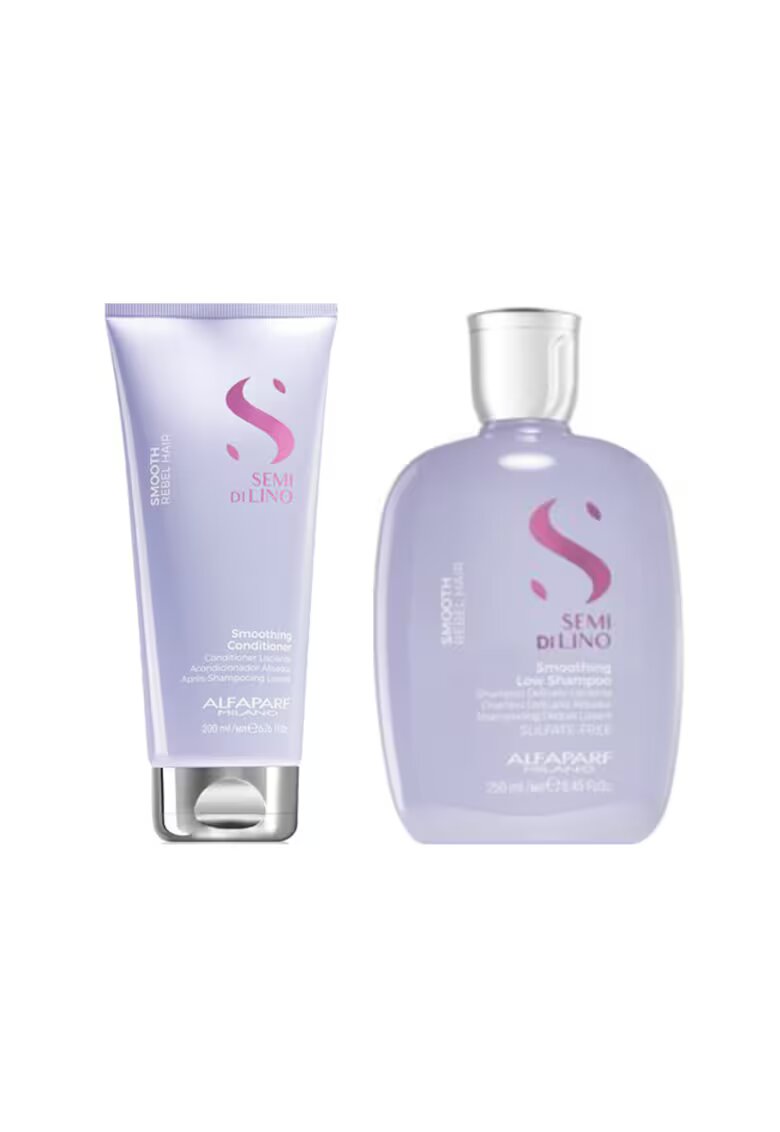 Alfaparf Milano Set pentru netezire Semi Di Lino Sampon 250 ml - Balsam 200 ml
