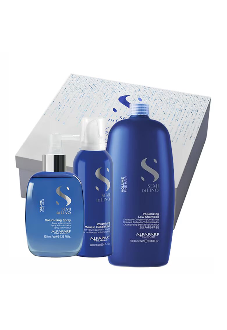 Alfaparf Milano Set pentru par cu volum Volume Magnifying Sampon 1000 ml - Balsam spuma 200 ml - Spray 125 ml
