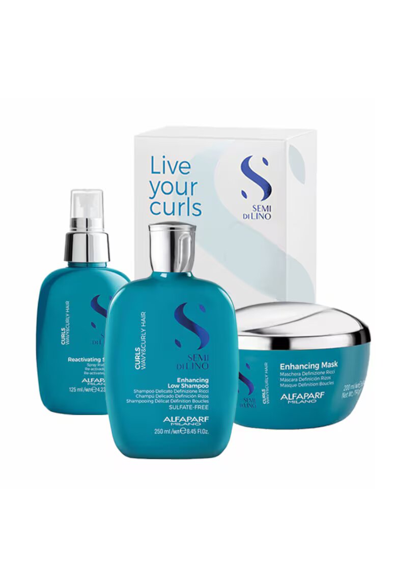 Alfaparf Milano Set pentru par ondulat Curls Sampon 250 ml - Masca 200 ml - Spray 125 ml