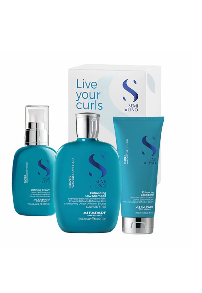 Alfaparf Milano Set pentru par ondulat Curls Sampon ml - ml - Spray 125 ml