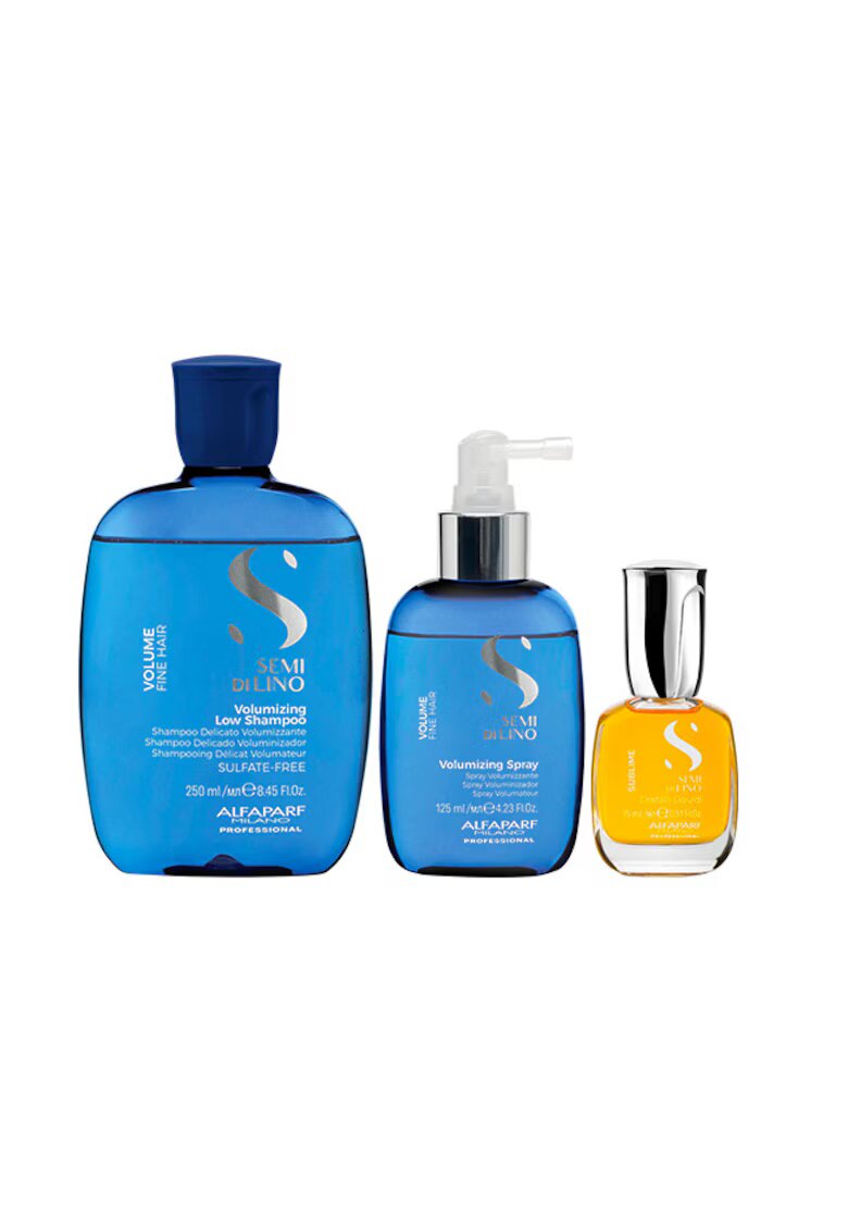 Alfaparf Milano Set Volume Magnifying Sampon 250 ml + Spray 125 ml + Ulei Cristalli Liquidi - 15 ml