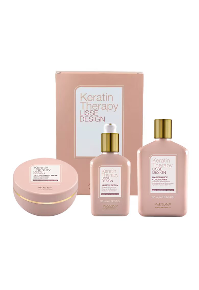 Alfaparf Set Lisse Design Keratin Therapy Maintenance - Balsam 250 ml - Masca 200 ml - Ser 125 ml