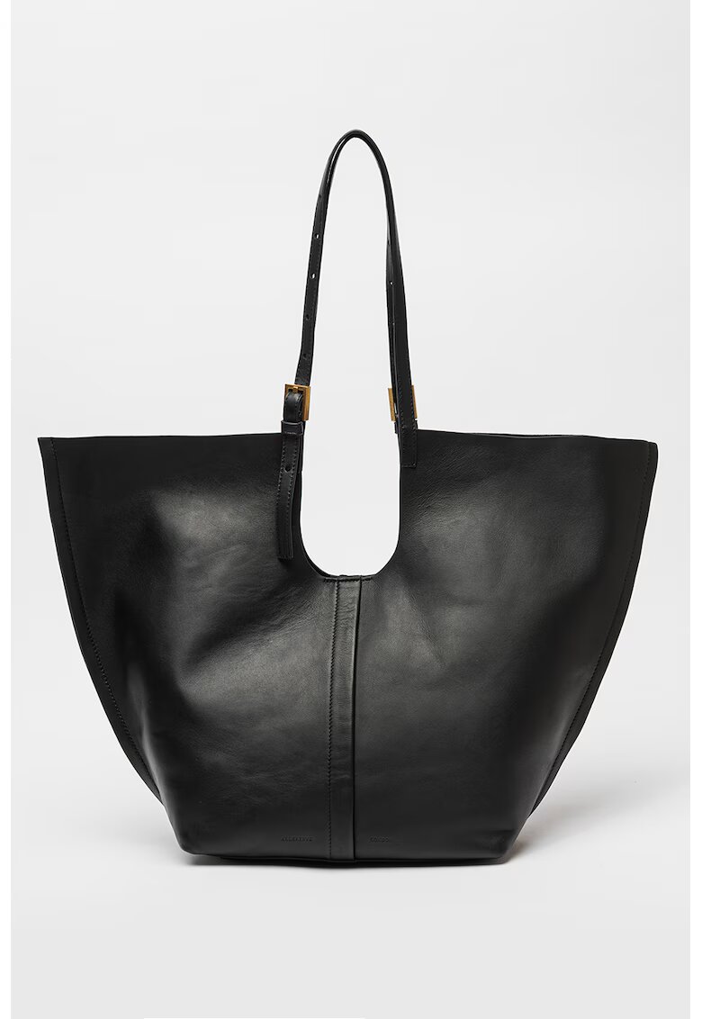 AllSaints Geanta tote din piele Ara - Negru