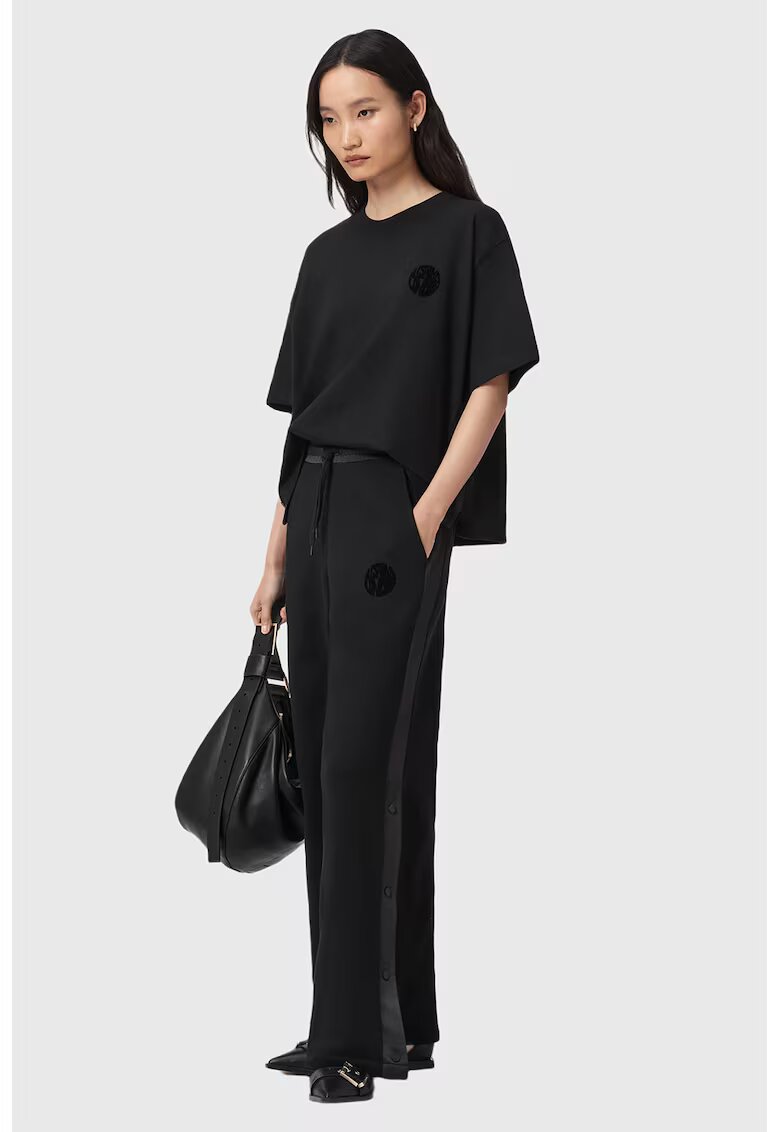 AllSaints Pantaloni de trening din bumbac organic cu croiala ampla Zanda - Negru