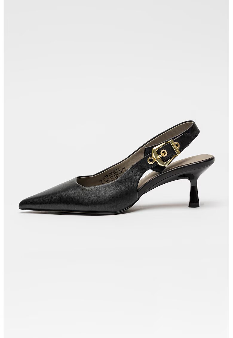 AllSaints Pantofi slingback de piele - Negru